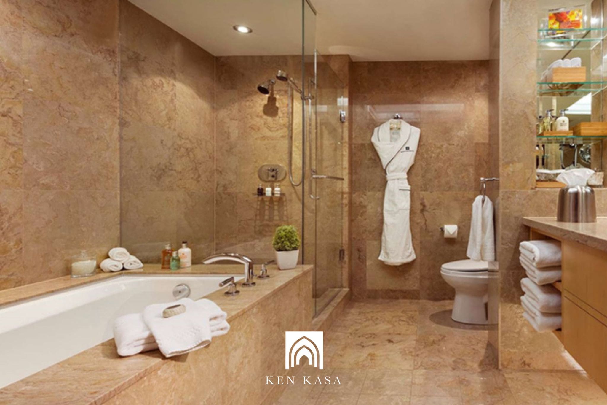 Thiết kế nội thất ph&ograve;ng tắm kh&aacute;ch sạn 4 sao